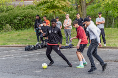 Street-Fußball am 7.Mai vor Outreach in der Spekte 32 (Foto: www.salecker.info)