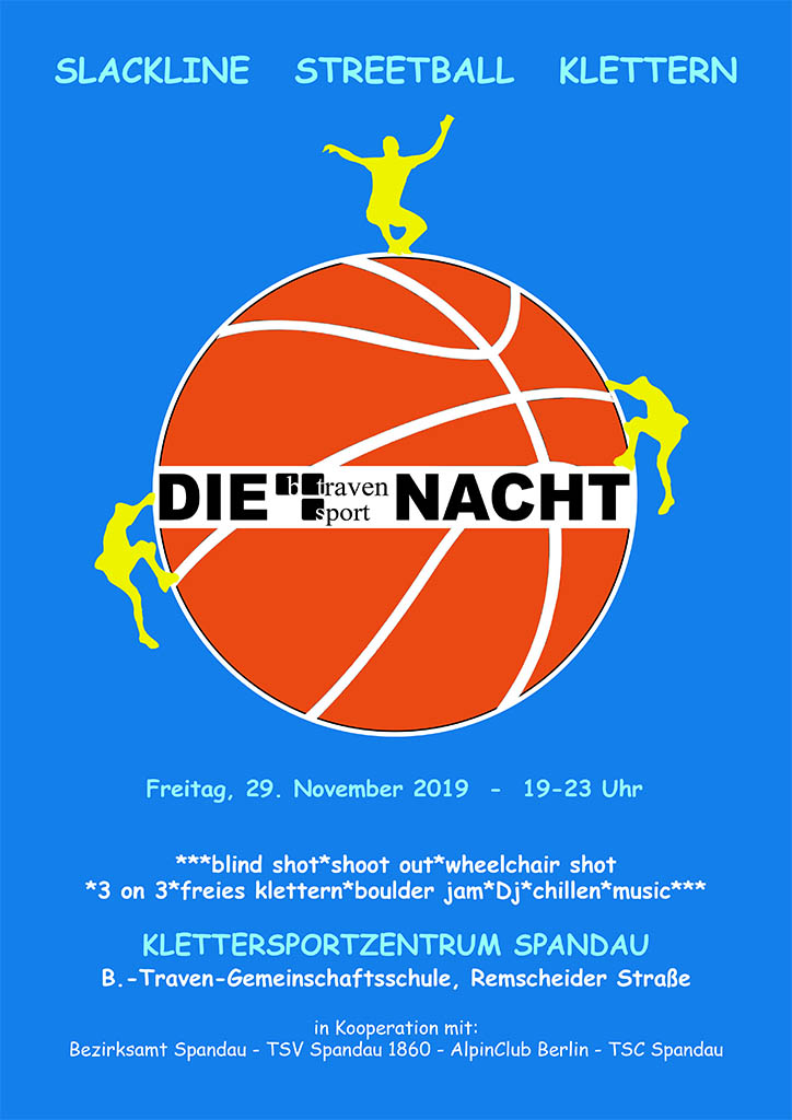 16. B.-Traven Sport-Nacht am 29.11. 2019 von 19 bis 23 Uhr