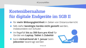 Zuschuss für Notebook oder Tablet für den Schulunterricht möglich!