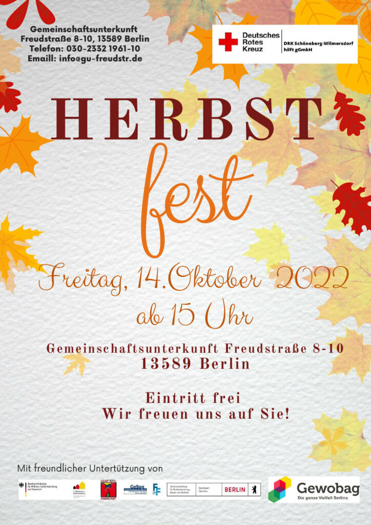 Interkulturelles Herbstfest in der Gemeinschaftsunterkunft Freudstraße