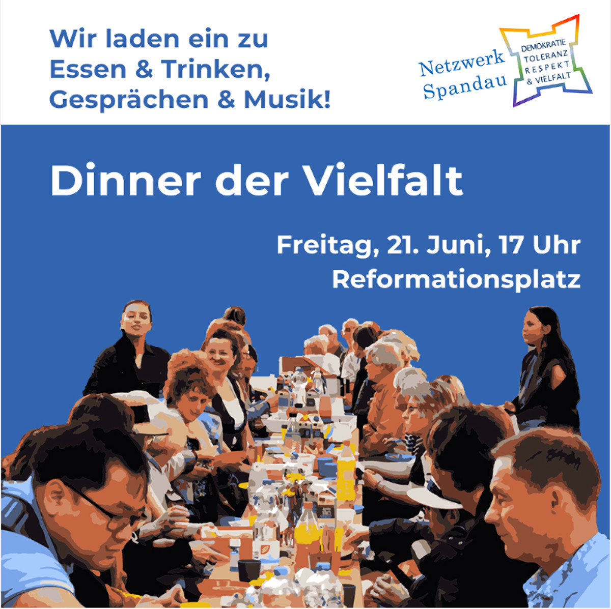 „Dinner der Vielfalt“ auf dem Reformationsplatz