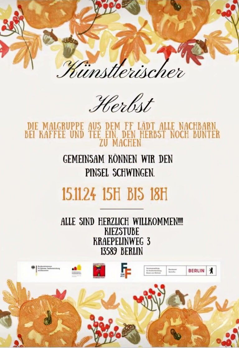 Künstlerischer Herbst in der Kiezstube