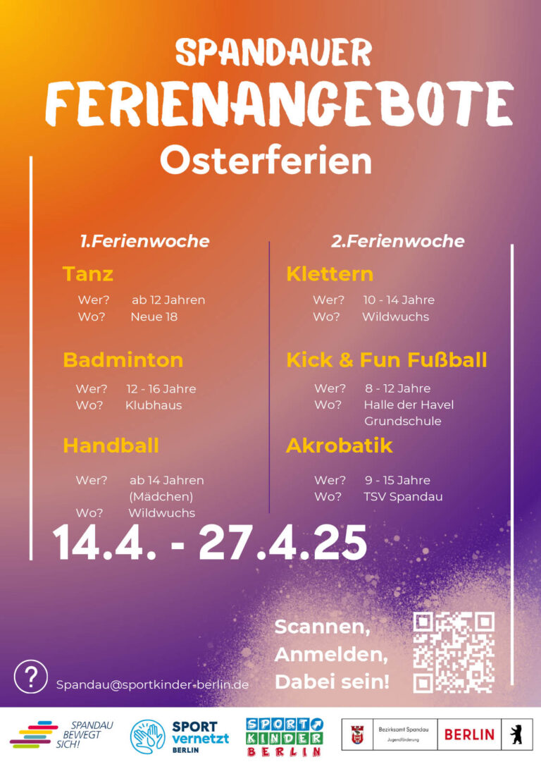 Spandauer Ferienangebote – Osterferien 2025