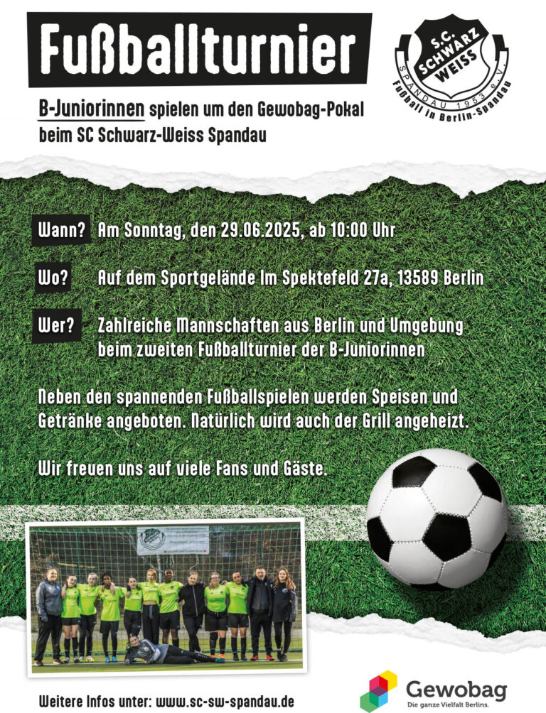 Fußballturnier der B-Juniorinnen beim SC Schwarz-Wess Spandau