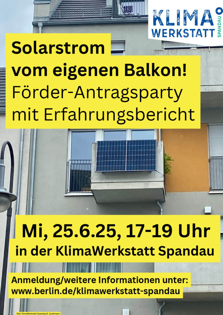 Förder-Antragsparty für Stecker-Solaranlagen - KlimaWerkstatt
