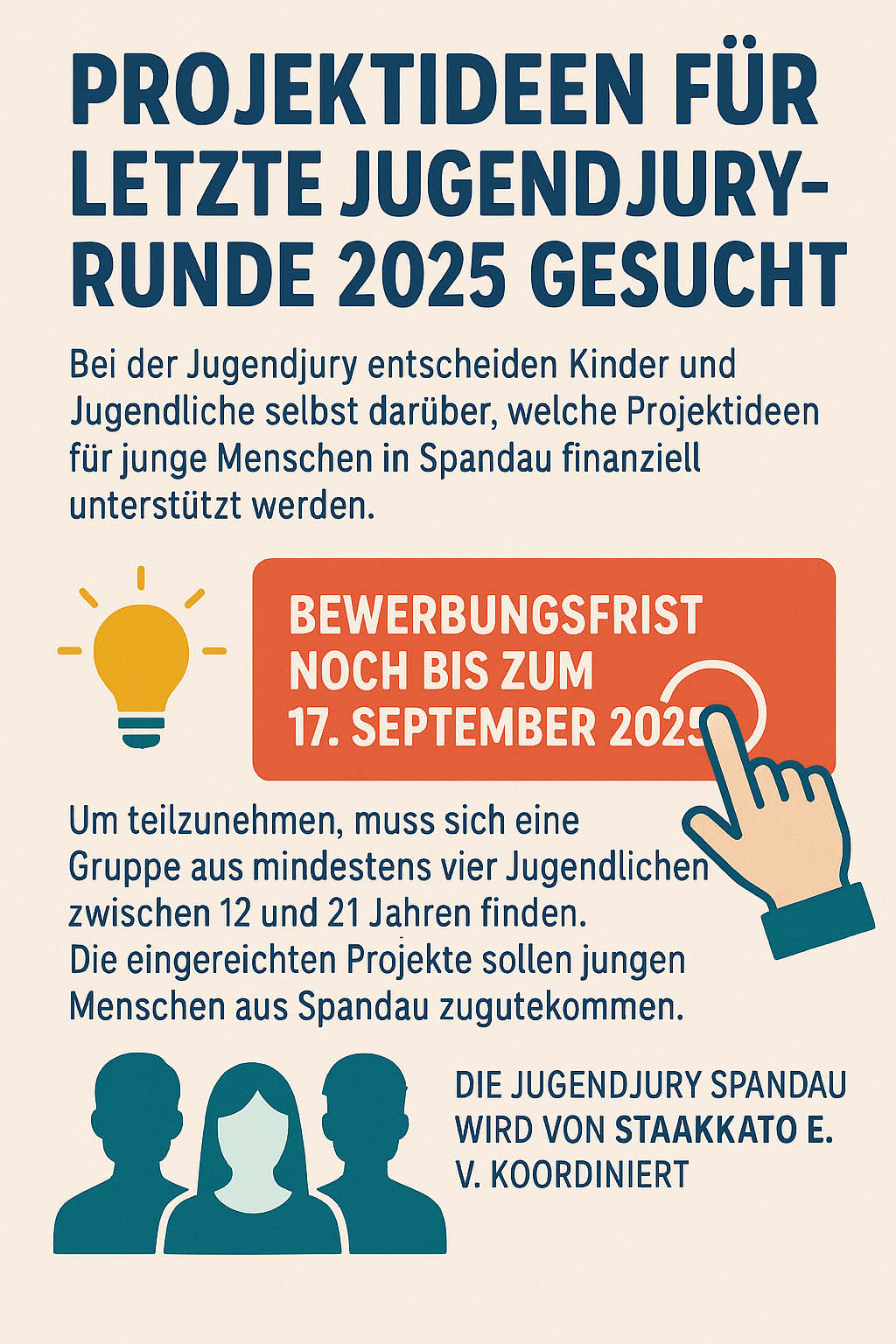 Projektideen für letzte Jugendjury-Runde 2025 gesucht