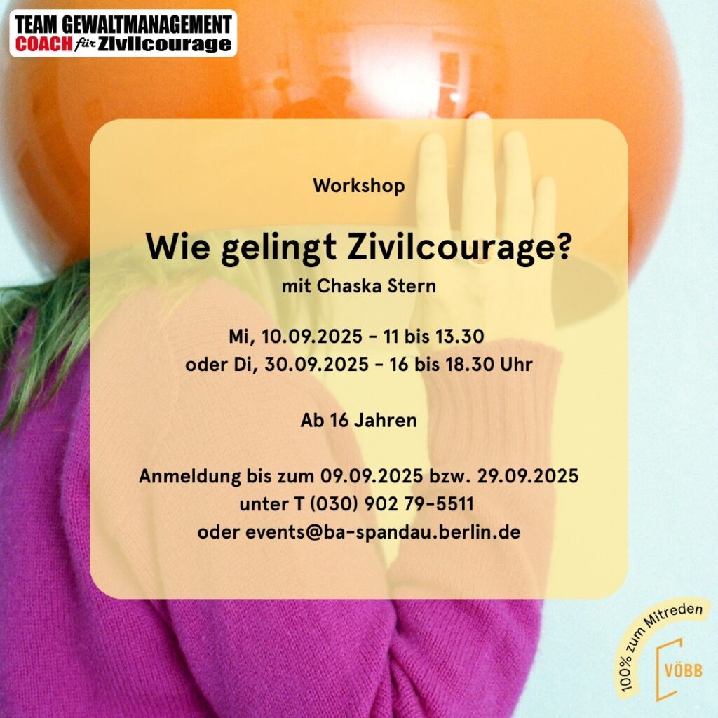 Zivilcourage zeigen – sicher handeln im Alltag