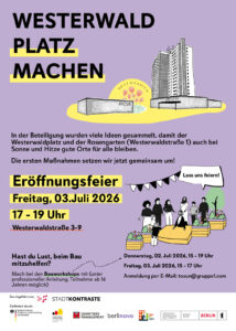 Bauworkshops & Eröffnungsfeier am Westerwaldplatz