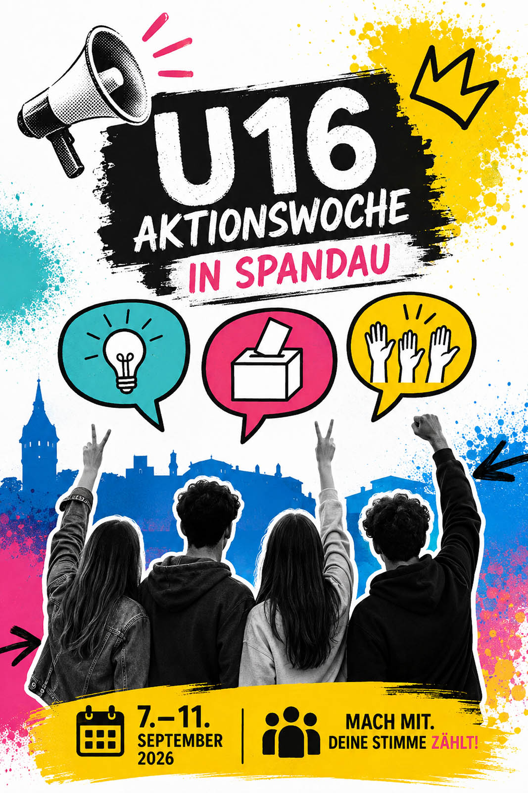 U16-Aktionswoche (KI-Plakat: www.salecker.info)